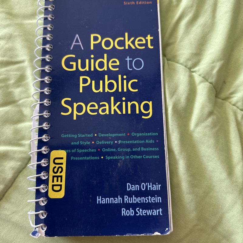 Pocket Guide to Public Speaking by Dan O’Hair, Rob Stewart and Hannah Rubenstein