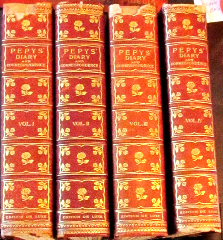 PEPYS’ DIARY AND CORRESPONDENCE VOLS I, II, III, & IV Ltd. Ed #227