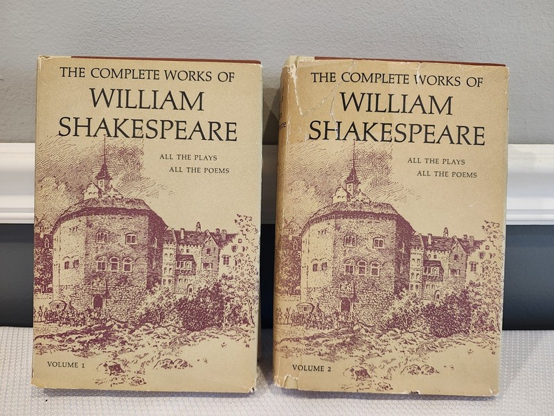 The Complete Works of William Shakespeare Vol 1-2 Nelson Doubleday Inc HBDJ Bce