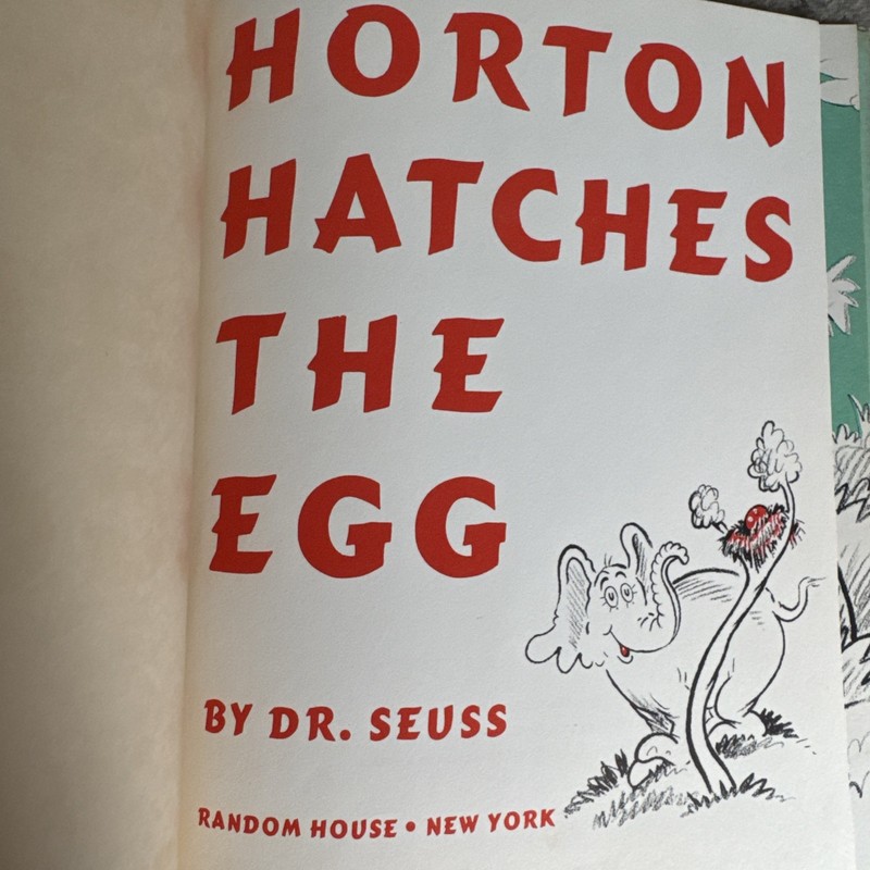 Vintage 1940 Horton Hatches The Egg Dr Seuss HC w/ Original Dust Jacket gallery