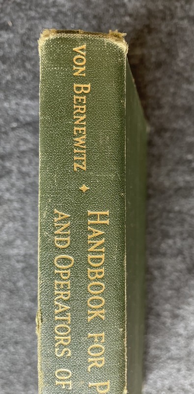 Handbook Prospectors & Operators Small Mines – von Bernewitz – 1943