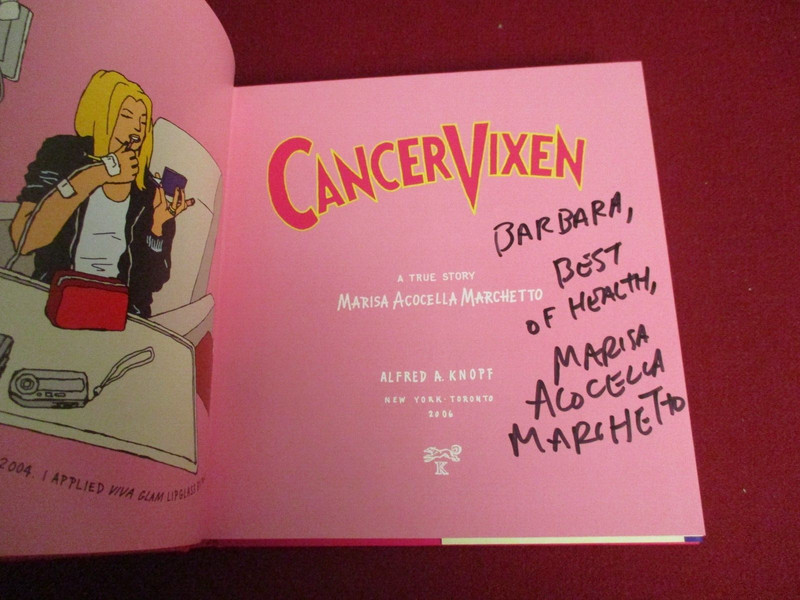 SIGNED (Inscribed) Cancer Vixen by Marisa Acocella Marchetto (2006) 1st Edition gallery
