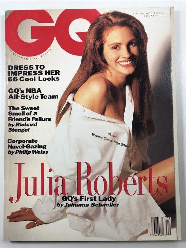 GQ magazine February 1991-Men’s Fashion Clothes Style Lifestyle Julia Roberts