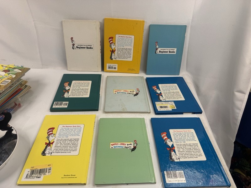 Lot of 9 Dr Seuss Hardcover Books 8.5x11 Inch Book Club Editions + Little Golden gallery