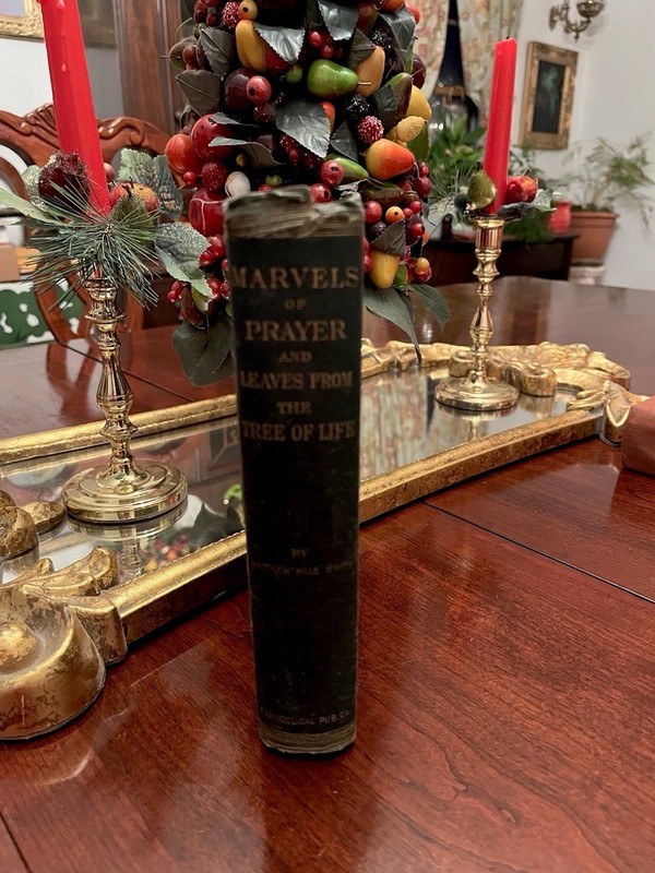 Marvels Of prayer Leaves from The tree Of life Antique Leather bound Book