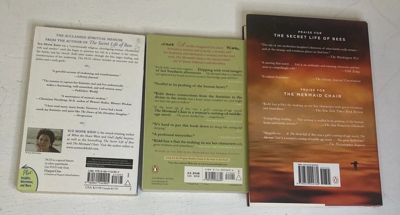 Lot of 3 Sue Monk Kidd Books: The Dance Of The Dissident Daughter, The Mermaid C gallery