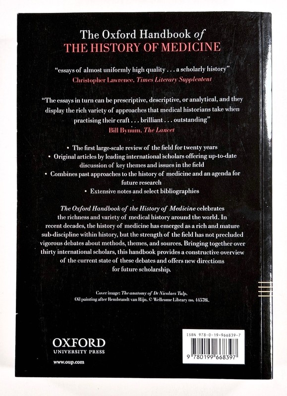 2014 Oxford Handbook of HISTORY OF MEDICINE Science PHILOSOPHY Sociology &c tpb gallery