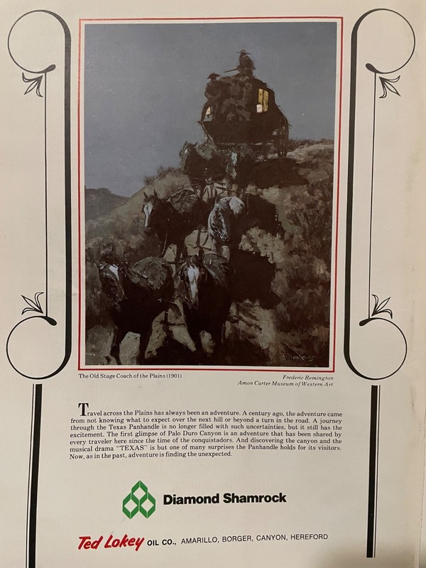 FREDERIC REMINGTON 1978 "TEXAS" PROGRAM 34 PICS NEAR MINT! gallery