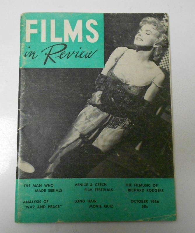 1956 Films in Review Magazine v.7 #8 MARILYN MONROE Bus Stop FN- 5.5