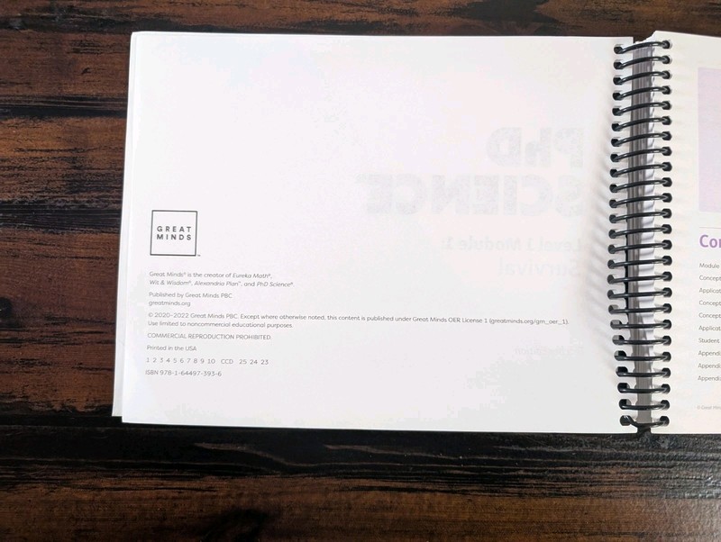 PhD Science: GREAT MINDS Level K Module 1 (Teacher Edition) "Survival" gallery