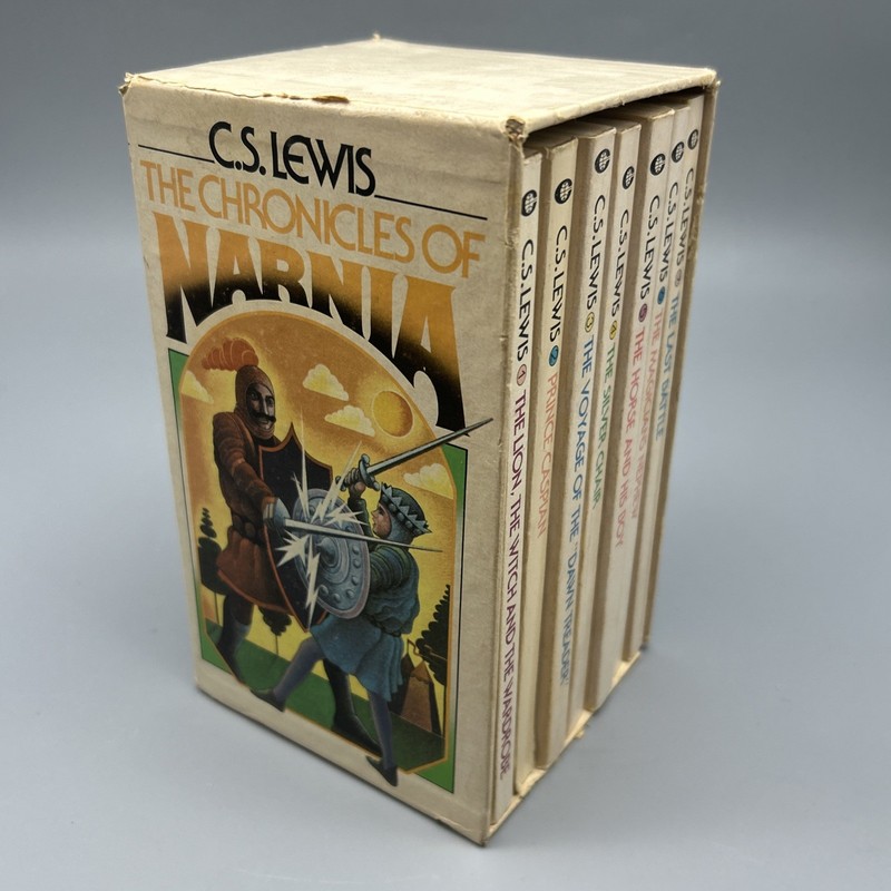 Vintage The Chronicles of Narnia 6-Book Box Set 1970 C.S. Lewis First Collier