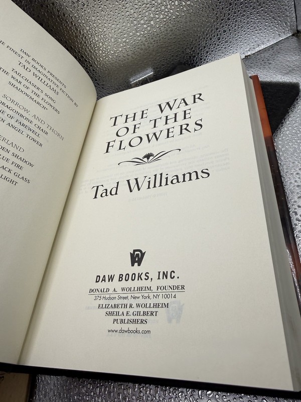The War of the Flowers Tad Williams 2003 First Edition Fantasy DAW Books HCDJ VG gallery