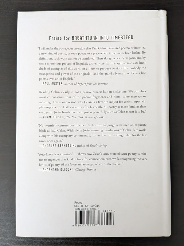 Memory Rose into Threshold Speech : The Collected Earlier Poetry: a Bilingual... gallery