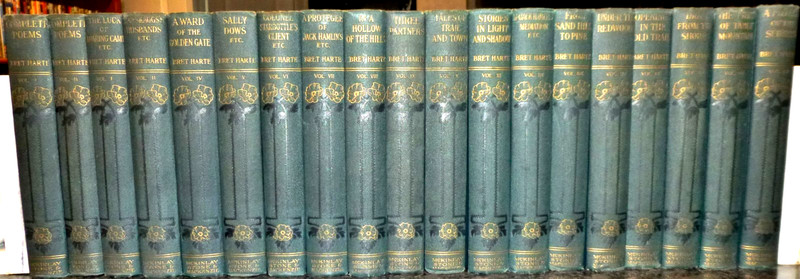 WORKS OF BRET HARTE MCKINLAY STONE MACKENZIE 19 VOLS 1910 EX