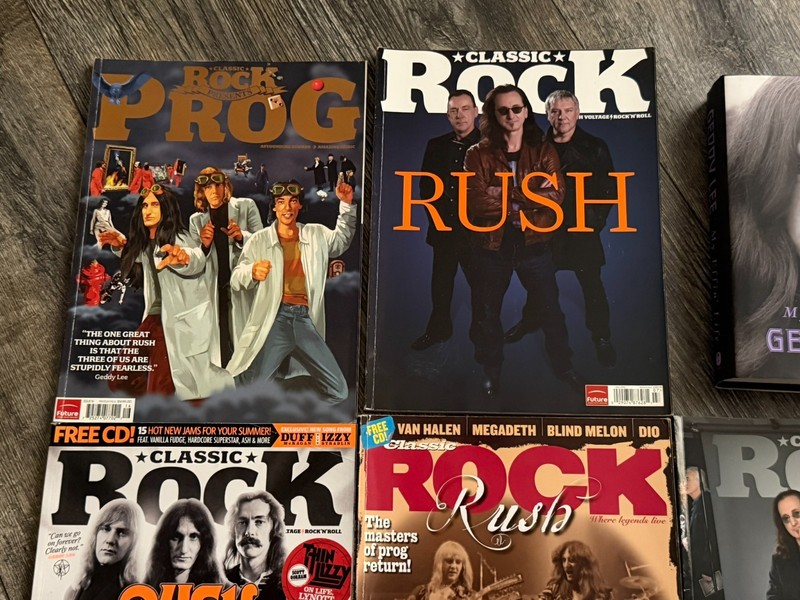 RUSH Magazine Classic Rock Magazine 8pc Lot Prog Neil Peart Geddy Lee Book gallery