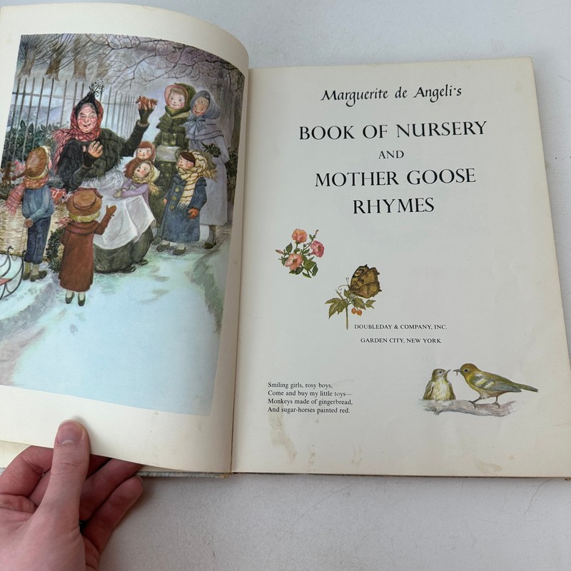Book of Nursery and Mother Goose Rhymes Marguerite de Angeli HC 1954 Doubleday gallery