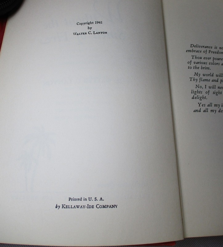 Rare 1st Edition New Thought Book ~ Without the Smell of Fire, Walter C. Lanyon gallery