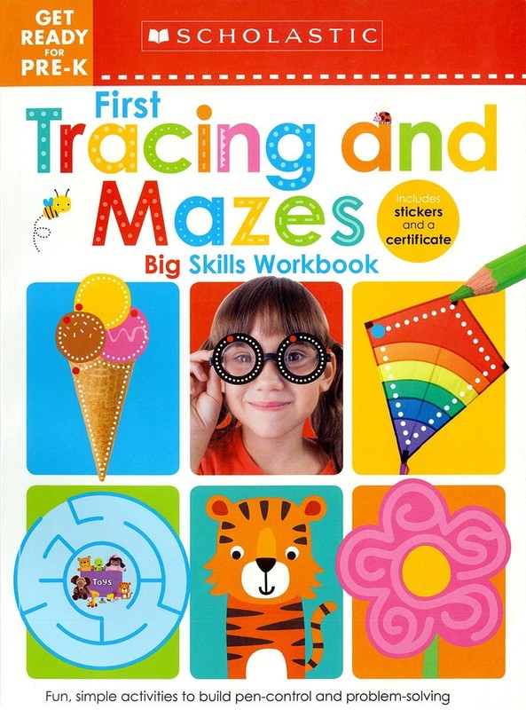First Tracing and Mazes Get Ready for Pre-K Workbook: Scholastic Early Learn…