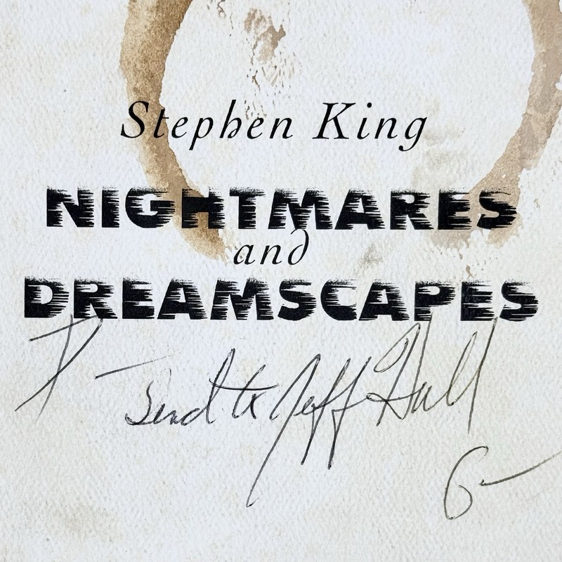 Stephen King NIGHTMARES DREAMSCAPES 93 Rare Viking Publishers Proof w Notations gallery