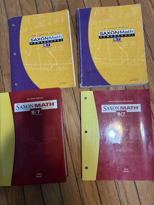 Saxon Math 8/7. Prealgebra Test & Worksheets, Solutions, Student’s manual.Facts