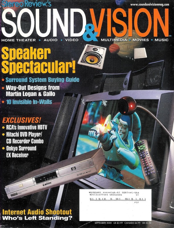Stereo Review’s Sound & Vision Magazine 164 Pages September 2000 ~ FREE Shipping