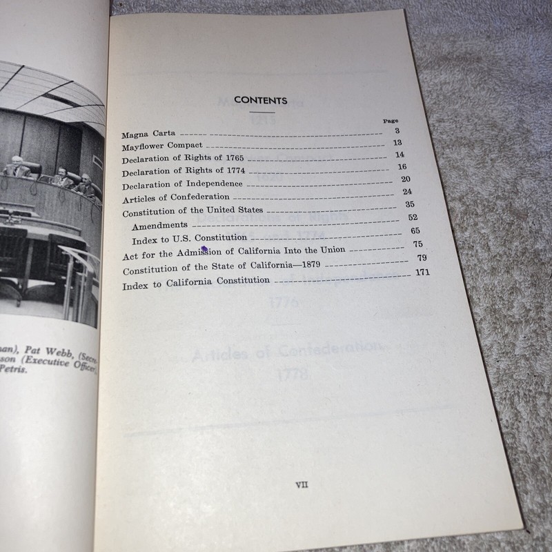 United States Constitution California 1975-76 Trade Paperback US Senate gallery