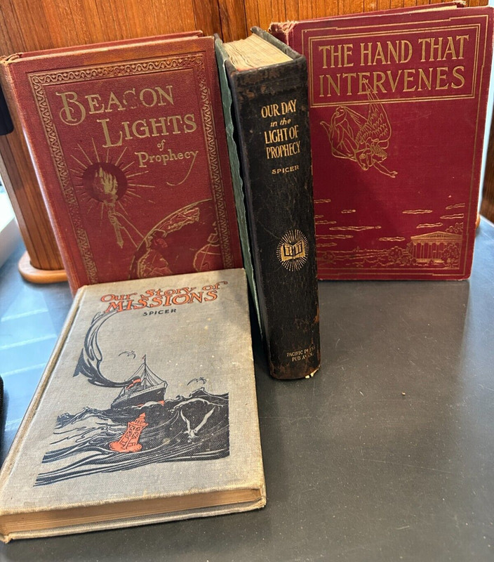 4 W A Spicer: Story of Missions(1921)/Our Day In The Light of Prophecy(1917) +2