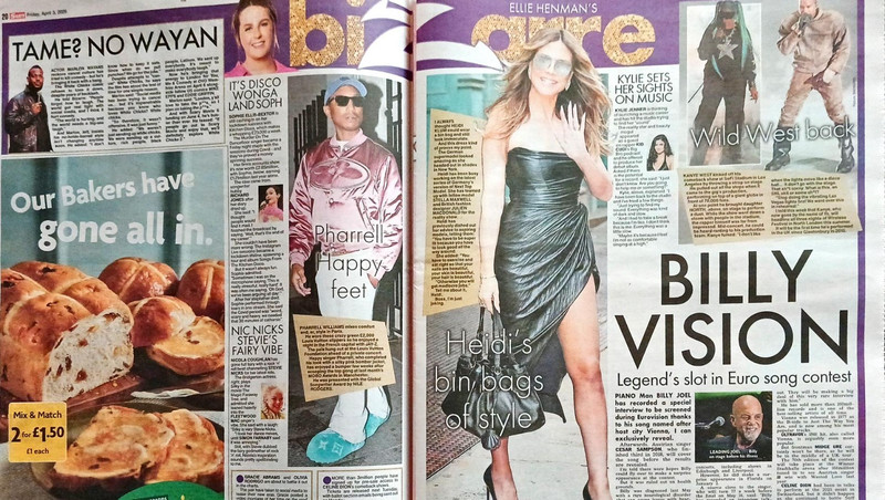 Billy Joel Kanye West Sophie Ellis-Bextor Article The Scottish Sun April 3 2026