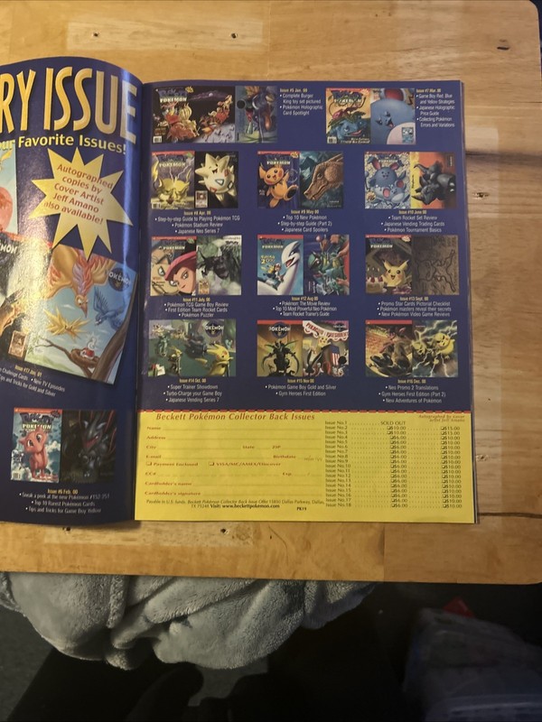 vintage Beckett Pokémon Collector magazine issue #19 from March 2001 Pikachu ￼￼ gallery