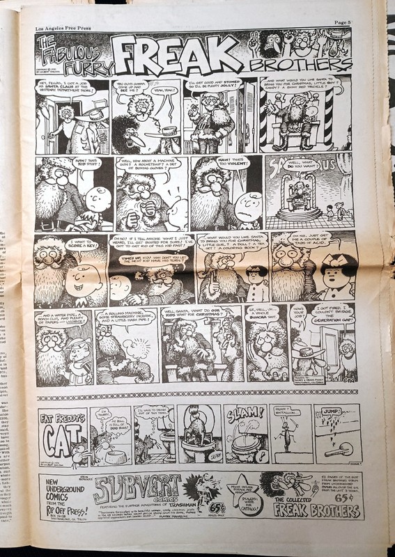 1970 newspaper LOS ANGELES FREE PRESS Freak Bros CHARLES MANSON Harlan Ellison gallery