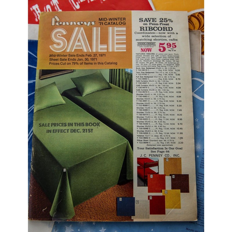 1971 JCPenney Mid Winter Catalog Vintage 70s Home Decor Fashion Mail Order
