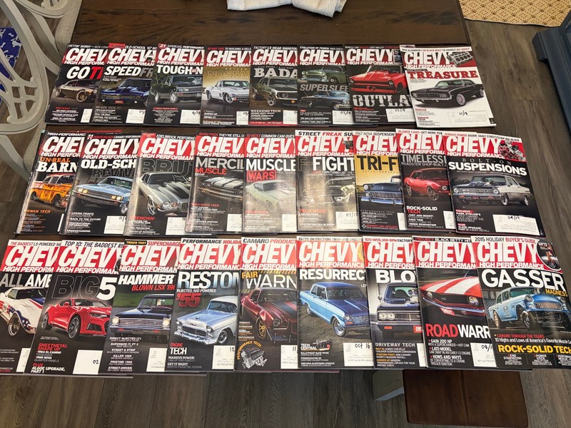 Chevy High Performance Magazine Lot of 26 – 2015 2016 2017 2018