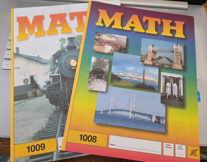 NEW ACE School of Tomorrow Math 1008 1009 1st grade workbooks with tests