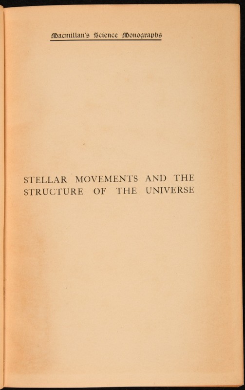 1914 Stellar Movements and the Structure of the Universe by A. S. Eddington F... gallery