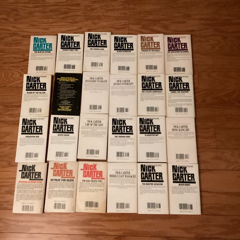 Nick Carter Vintage Paperback Book Lot, 24 Books gallery