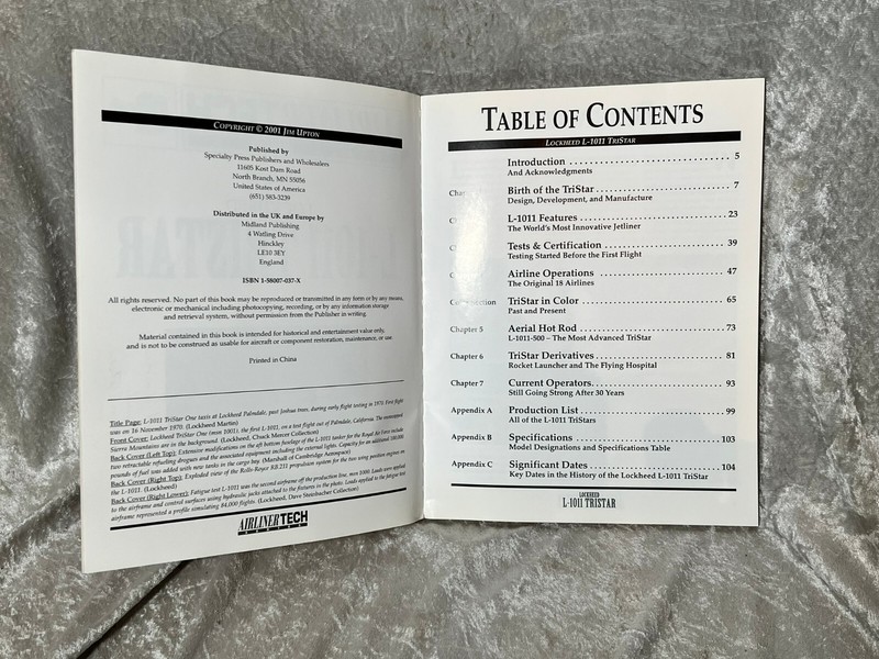 LOCKHEED L-1011 TRISTAR - AIRLINER TECH VOL. 8 By Jim Upton SIGNED Rare Find. gallery