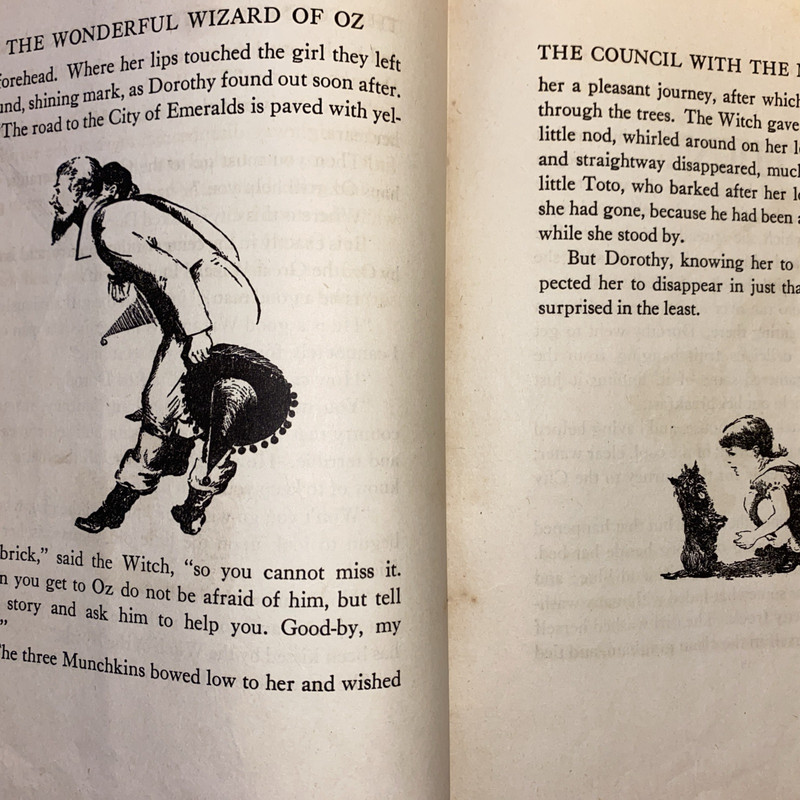 1944 The New Wizard of Oz by L. Frank Baum - Bobbs Merrill Illustrated HC Book gallery