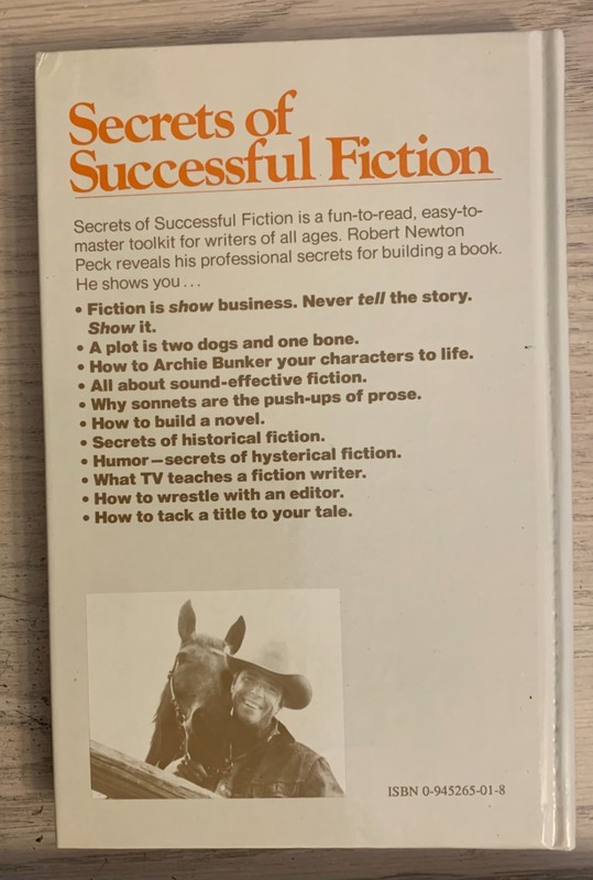 Secrets of Successful Fiction - Robert Newton Peck - Signed Copy - 1988 Revised gallery