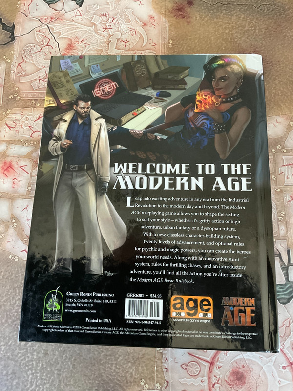 Green Ronin Publishing Modern AGE RPG Basic Rulebook HC hardcover gallery