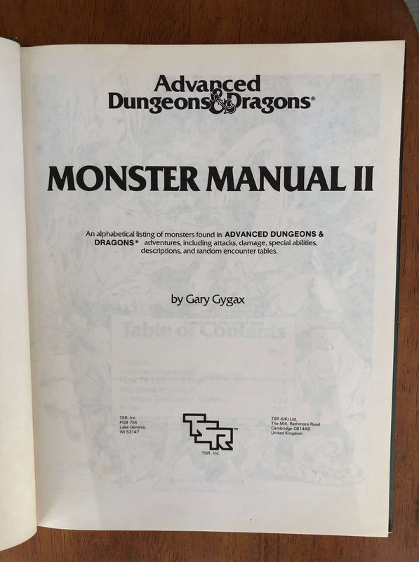 AD&D Monster Manual II Gygax ORIGINAL Dungeons Dragons Book gallery