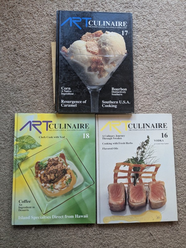 Vintage ART Culinaire Hardcover Lot Issues 16 17 18 Fine Dining Chef Food Magazi