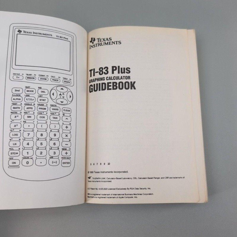 Vintage 1999 TI-83 Plus Graphing Calculator Guidebook TI PB White/Black USA gallery