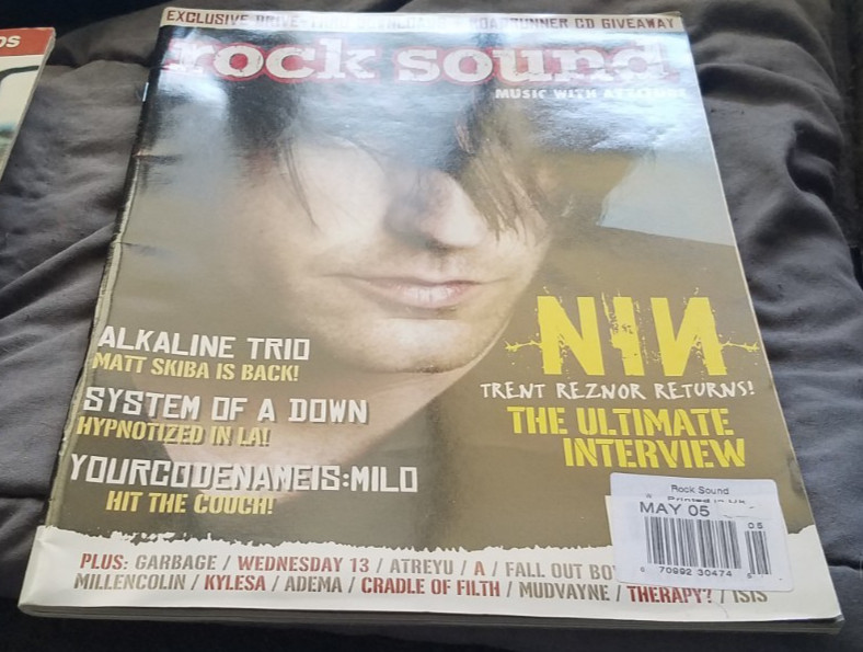 NINE INCH NAILS Rock Sound Magazine May 2005 Trent Reznor Alkaline Trio GARBAGE gallery