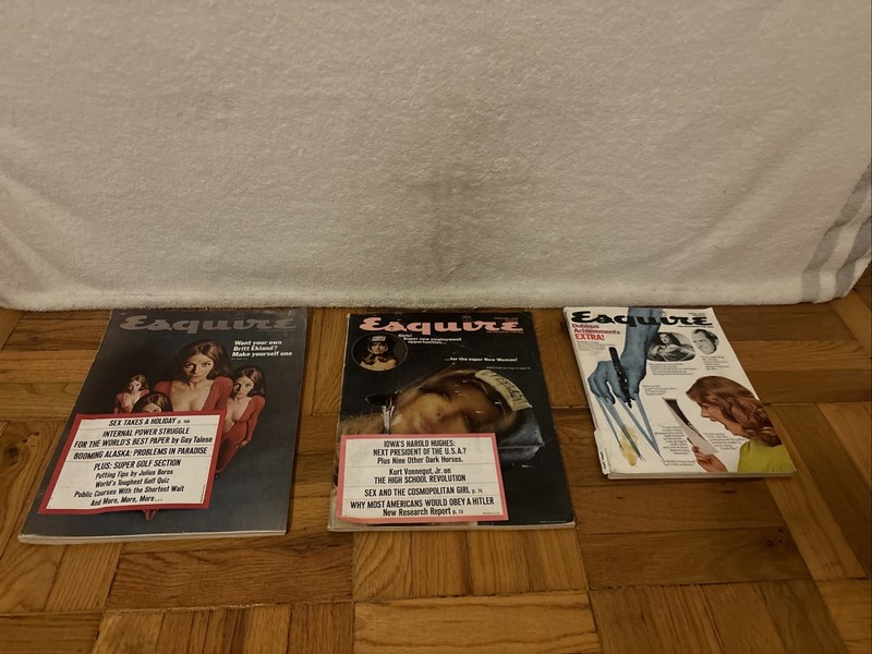 Lot of 4 Esquire Magazines 1968, 1969, (2) 1970 EUC