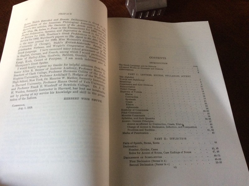 Herbert Weir Smyth, Greek Grammar (2014, Paperback) VG gallery