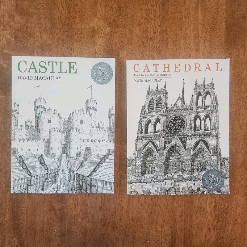 Lot 6 DAVID MACAULAY Books City Pyramid Castle Mosque Cathedral Way Things Work gallery