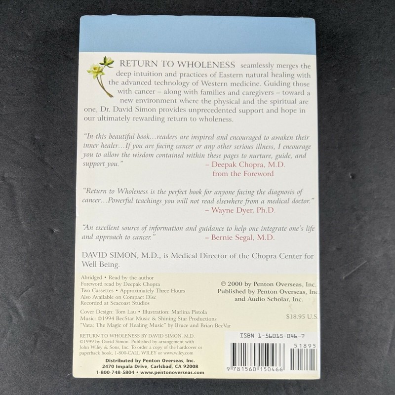 Return to Wholeness (Wiley Audio) by David Simon Audio Book on Cassette Tape gallery