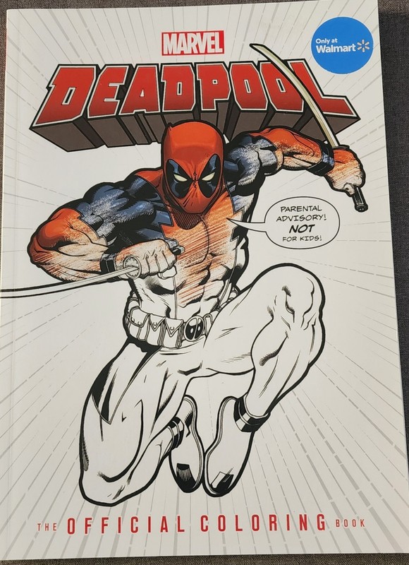 Marvel Deadpool Official Coloring Book New 2024 Super Heroes Weapons Fighting
