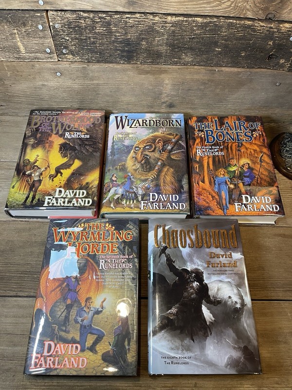 David Farland - Runelords lot Of 5 Book 2,3,4,7, & 8 In The Series SIGNED gallery