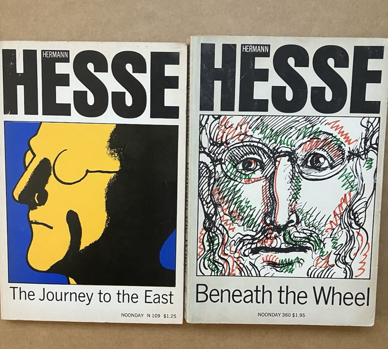 Vintage Hermann Hesse Book Lot of 2 PB Noonday Press Milton Glaser Cover Art